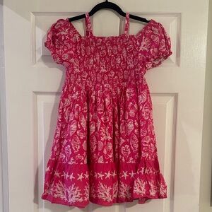 Tommy Bahama Pink and White Dress size 10/12